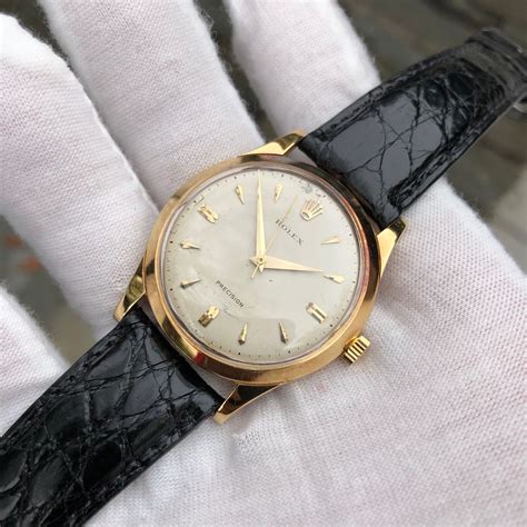 rolex precision vintage 1946 gold|original rolex precision.